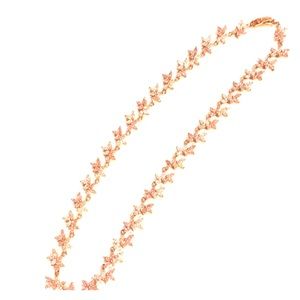 Pink crystal necklace